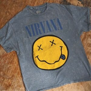 Nirvana Smiley Face Oversized Short Sleeve Tee